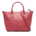 Pre-Owned Authenticated Gucci Guccissima Sizeatchel Calf Leather Pink Unisex (New with Defects)