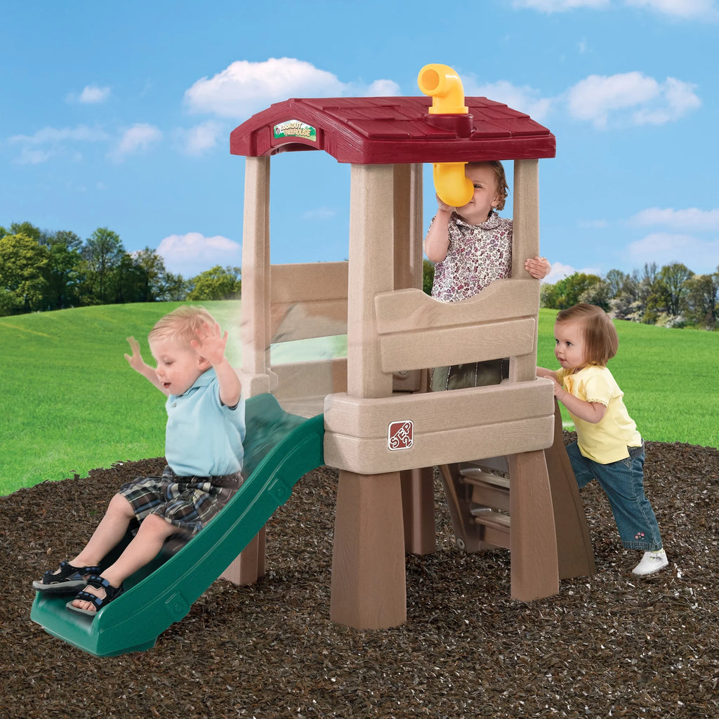 Sizetep2 Naturally Playful Lookout Treehouse Toddler Climber with Sizelide