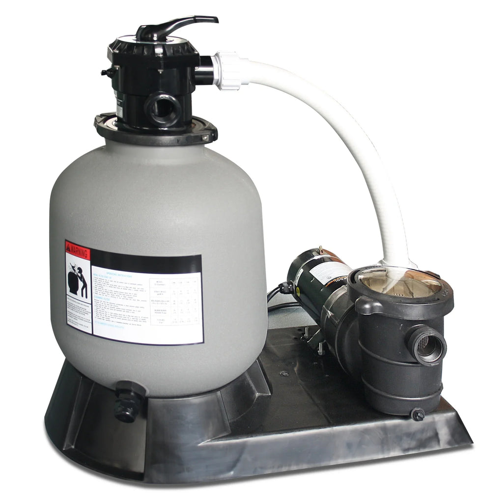 Sizewim Central 2.0 HP Sizeand Filter Combo with Pump Pressure for Above Ground Pools, 24-Inch