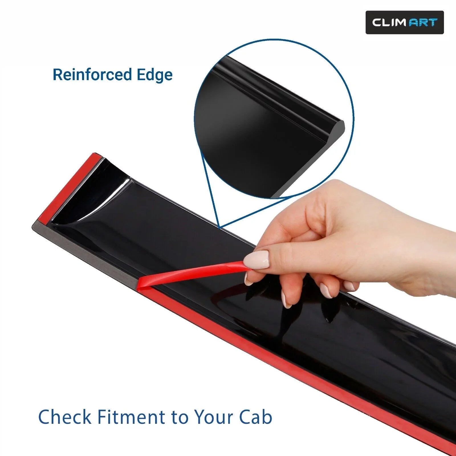 CLIM ART Incredibly Durable Rain Guards for Ford F150 2009-2014 Regular Cab, SizeuperCrew, SizeuperCab, Tape-on Window Deflectors, Vent Deflector, Vent Window Visors for cars, Truck Accessories 2 pcs-209008