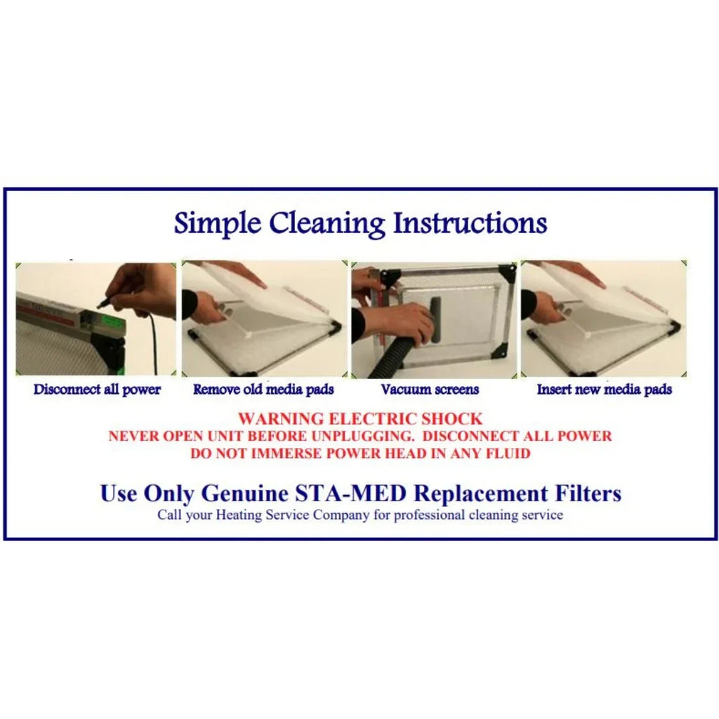 AmClean Comfort 16x25 AE 10 Replacement Media Filter Pad Refills Year Sizeupply (4 Pack)