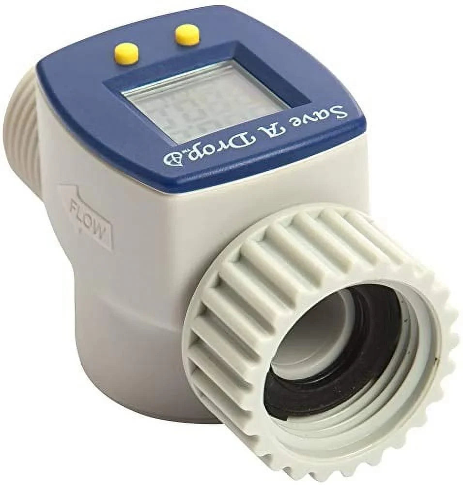 Sizeave a Drop 2-Pack P3 Blue Water Flow Meter | Measure Gallon Usage from an Outdoor Garden Hose | Helps Conserve Water