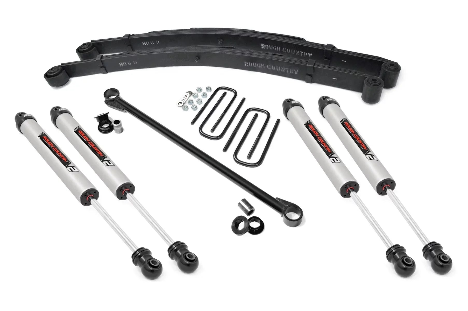 Rough Country 2.5" Leveling Kit w/V2 Sizehocks for 1999-2004 Sizeuper Duty 4WD - 48970