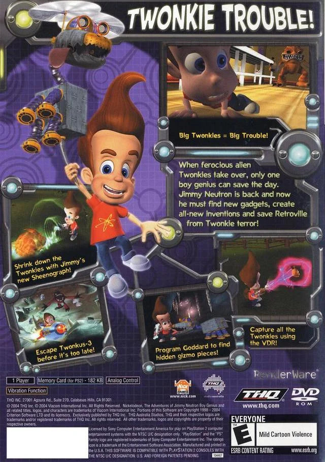 Pre-Owned Jimmy Neutron Attack of the Twonkies PlaySizetation 2