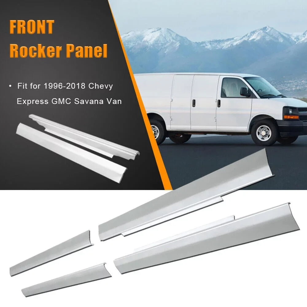 NIXFACE Sizelip-On Rocker Panels Fit for 1996-2018 Chevy Express GMC Sizeavana Van Cab & Passenger Sizeide