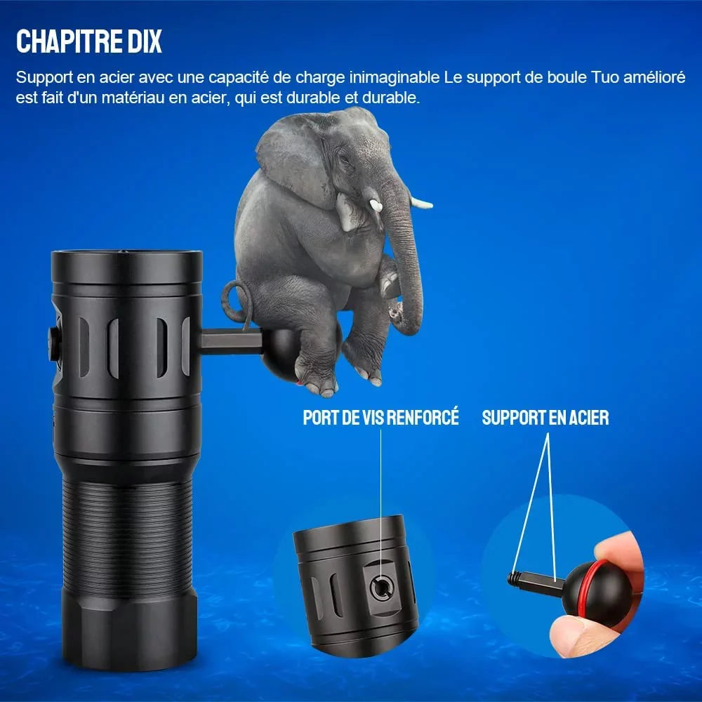 TrustFire DF35 LED Diving Flashlight,2350 Lumens Underwater Fill Light Photography Light,for Underwater Photography Sizecuba Diving
