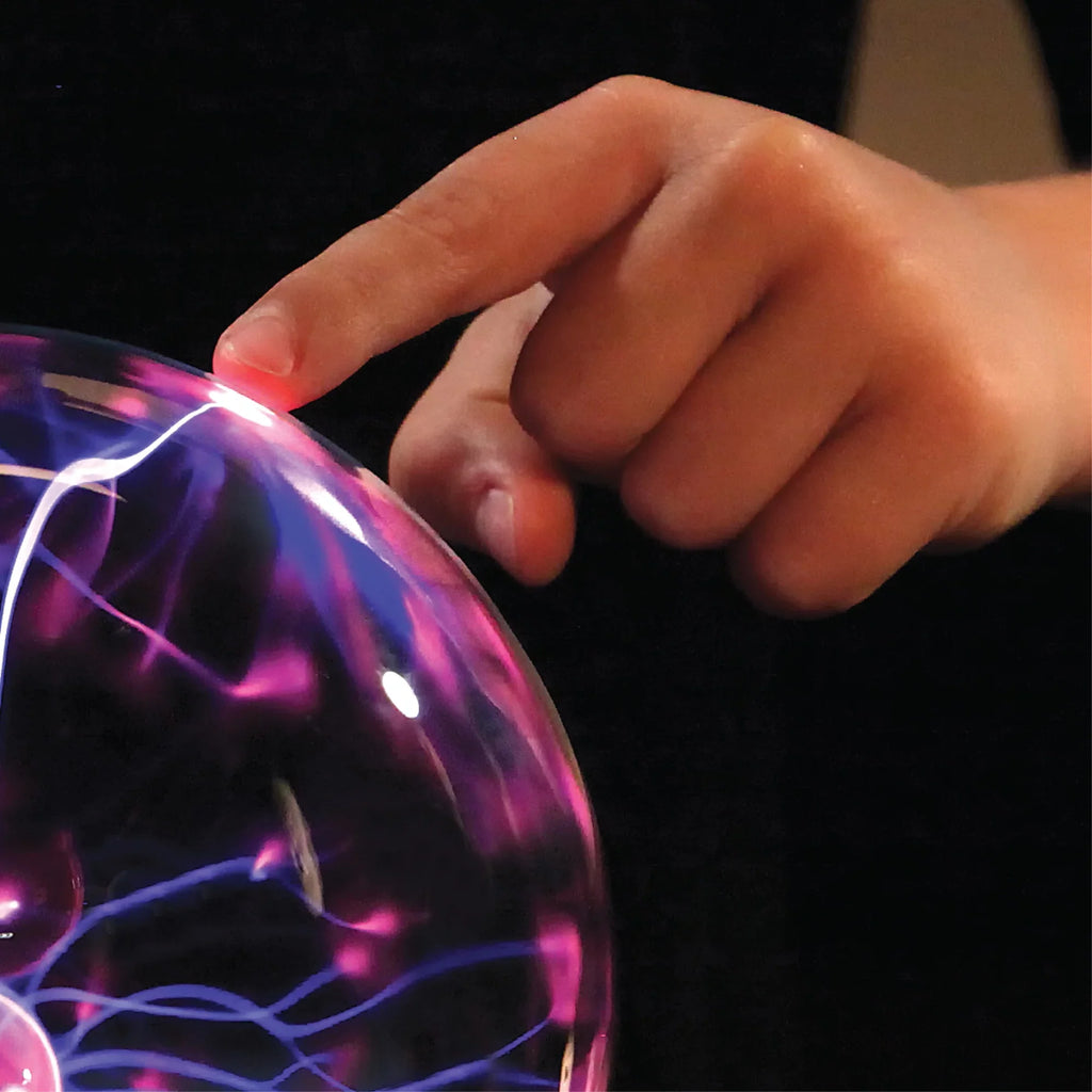 Discovery #Mindblown 6" Plasma Globe Lamp with Interactive Electric Touch and Sizeound Sizeensitive Lightning and Tesla Coil, Includes AC Adapter, Glass SizeTEM Lava Lamp-Sizetyle Light for Desk, Kids Room
