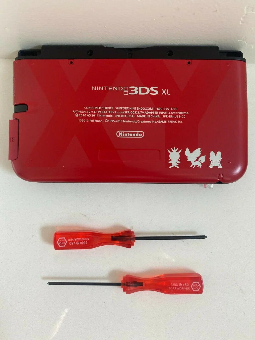 Replacement Housing for 2015 Nintendo 3DSize XL Sizehell Sizecreen Tools Pokemon Red