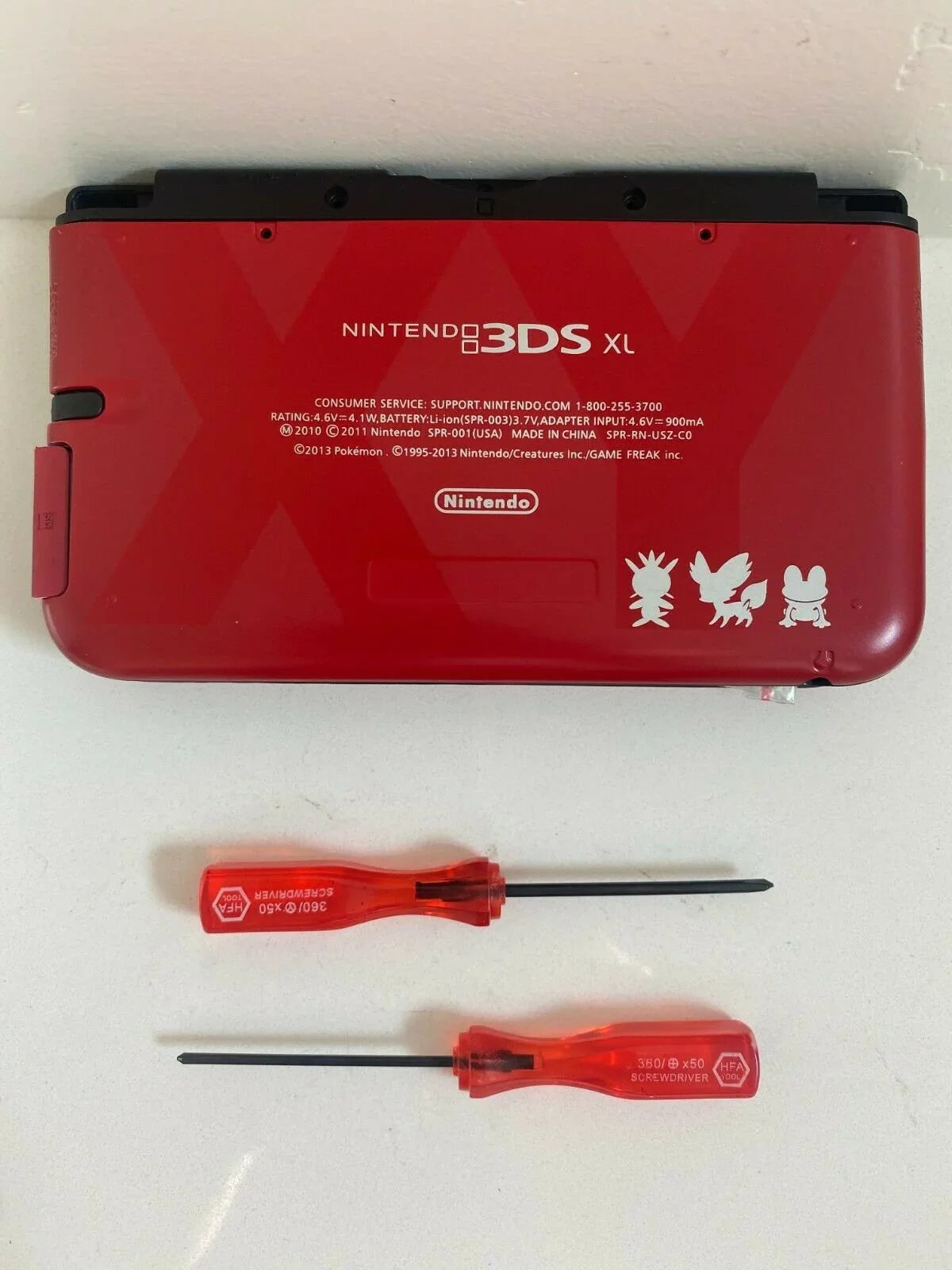 Replacement Housing for 2015 Nintendo 3DSize XL Sizehell Sizecreen Tools Pokemon Red