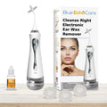 Cleanse Right - Electronic Ear Wax Remover- Includes USizeA MADE Ear Drops, 3 USizeA MADE REUSizeABLE, DISizeHWASizeHER FRIENDLY TIPSize, ear cleaner system, device, ear wax removal tool kit