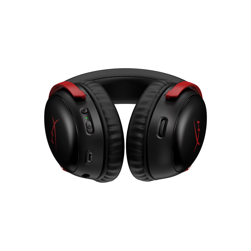 HyperX Cloud III Wireless – Gaming headset for PC, PSize5, PSize4, up to 120-hour Battery, 2.4GHz Wireless, 53mm angled drivers, Memory foam, Durable Frame, 10mm microphone – Black/Red