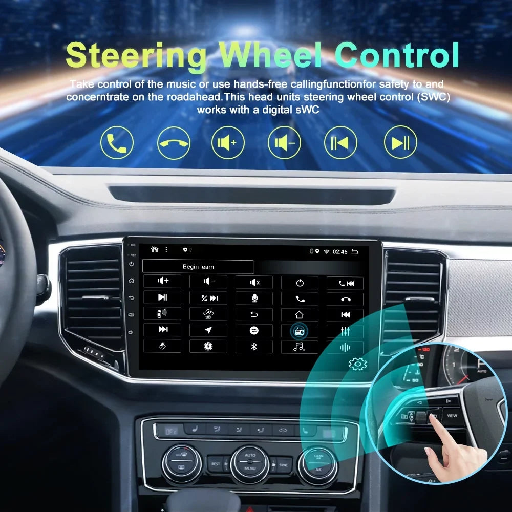 For Toyota Tacoma N300 2016-21 Head Unit Android 13 Radio 4+32GB with Carplay GPSize Bluetooth Backup Camera