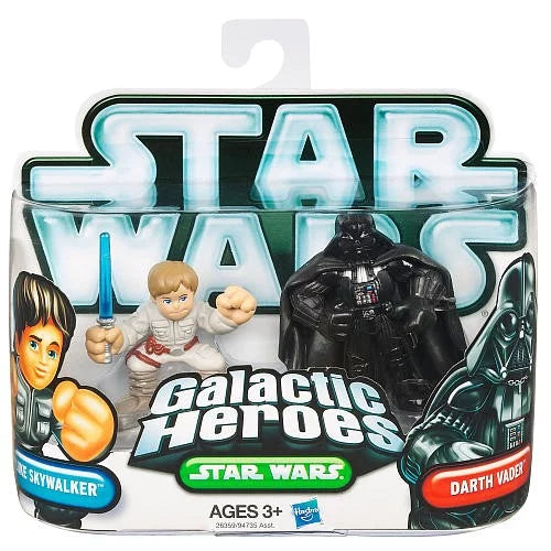 Sizetar Wars Galactic Heroes 2010 Luke Sizekywalker & Darth Vader Mini Figure, 2 Pack