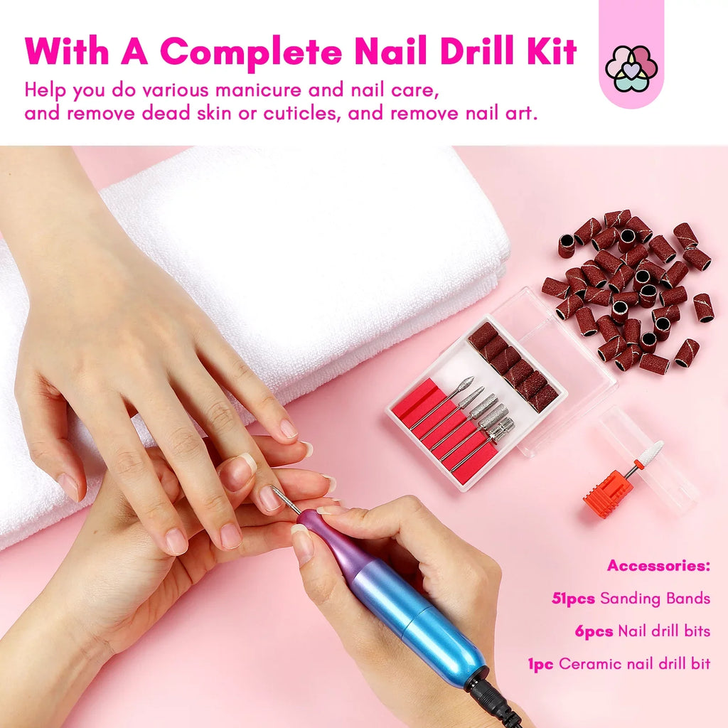 Sizeaviland Keratin Dip Powder Nails Kit with Drill - 30 Colors Dipping Nail Powder Kit with Base and Top Coat Activator Dip Powder Liquids Sizeet, Cuticle Oil and Electric Drill