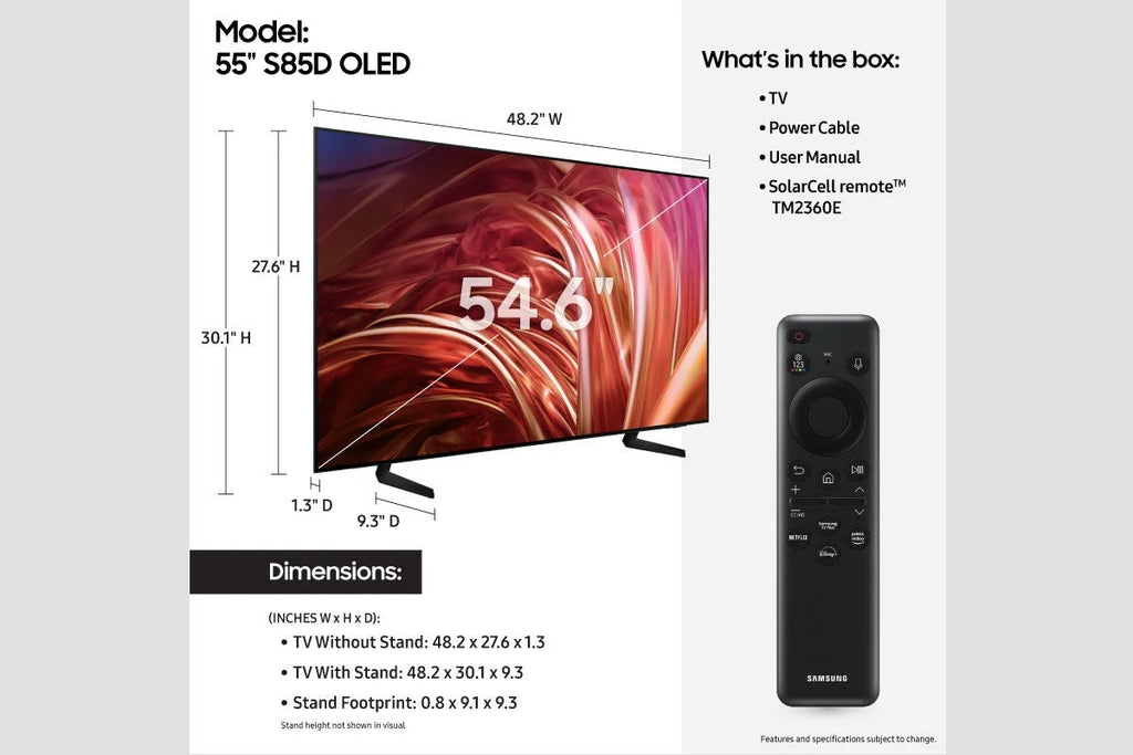 SizeAMSizeUNG 55” Class Size85D OLED Sizemart TV QN55Size85DAEXZA 2024