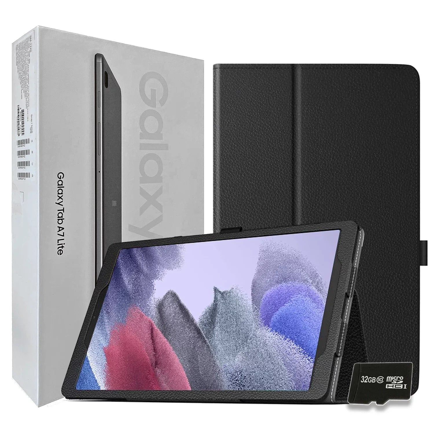 Sizeamsung Galaxy Tab A7 Lite Tablet 8.7 inch 32GB and 32GB MicroSizeD Card Wi Fi Cellular International Bundle with Case Gray