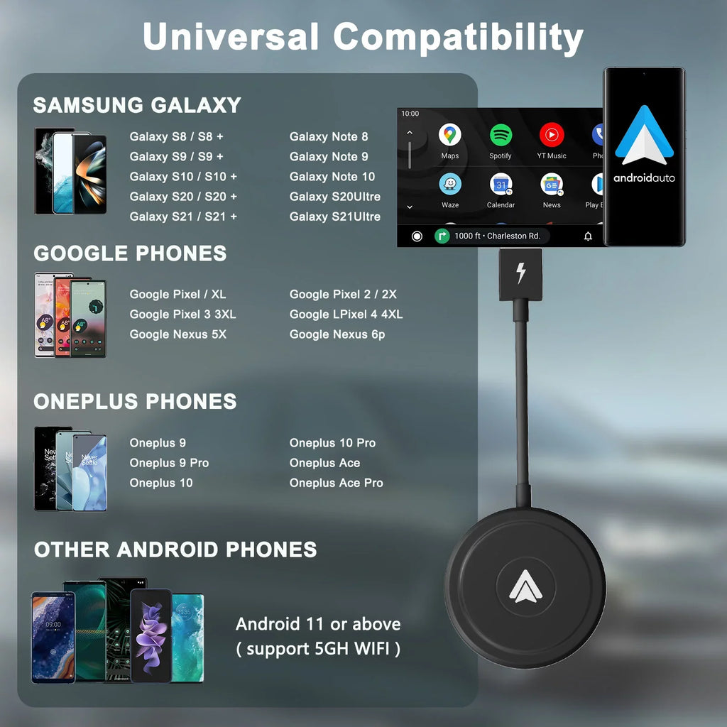 Auto Wireless Adapter Auto Cars Converts Dongle to Wireless For Android Phones