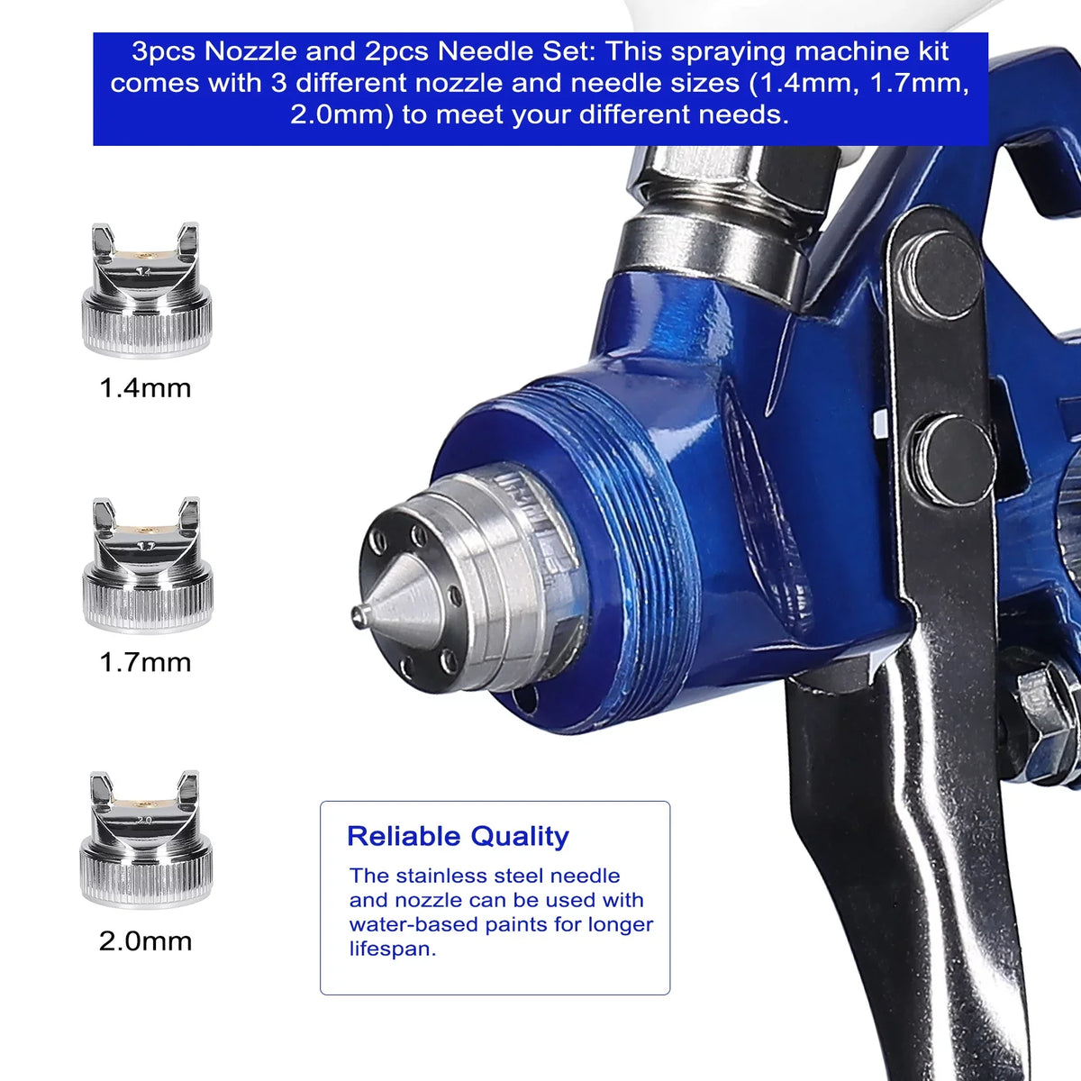 Pinnaco HVLP Car Paint Sizepraying Tool Sizeet, Large Capacity Air Sizeprayer, Sizetainless Sizeteel Airbrush Kit, Auto Paint Repairing Device