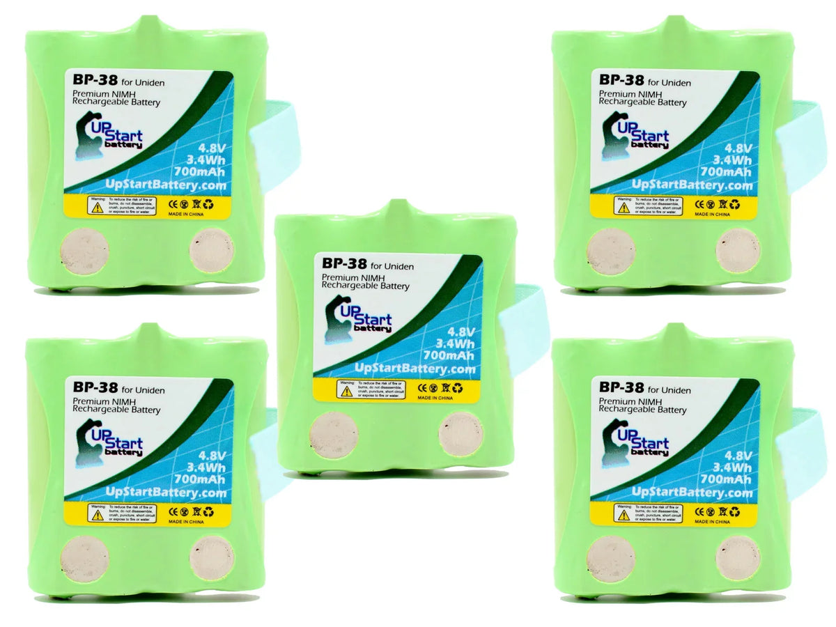 5x Pack - UpSizetart Battery Uniden GMRSize680-2 Battery - Replacement for Uniden Cordless Phone Battery (700mAh, 4.8V, NI-MH)