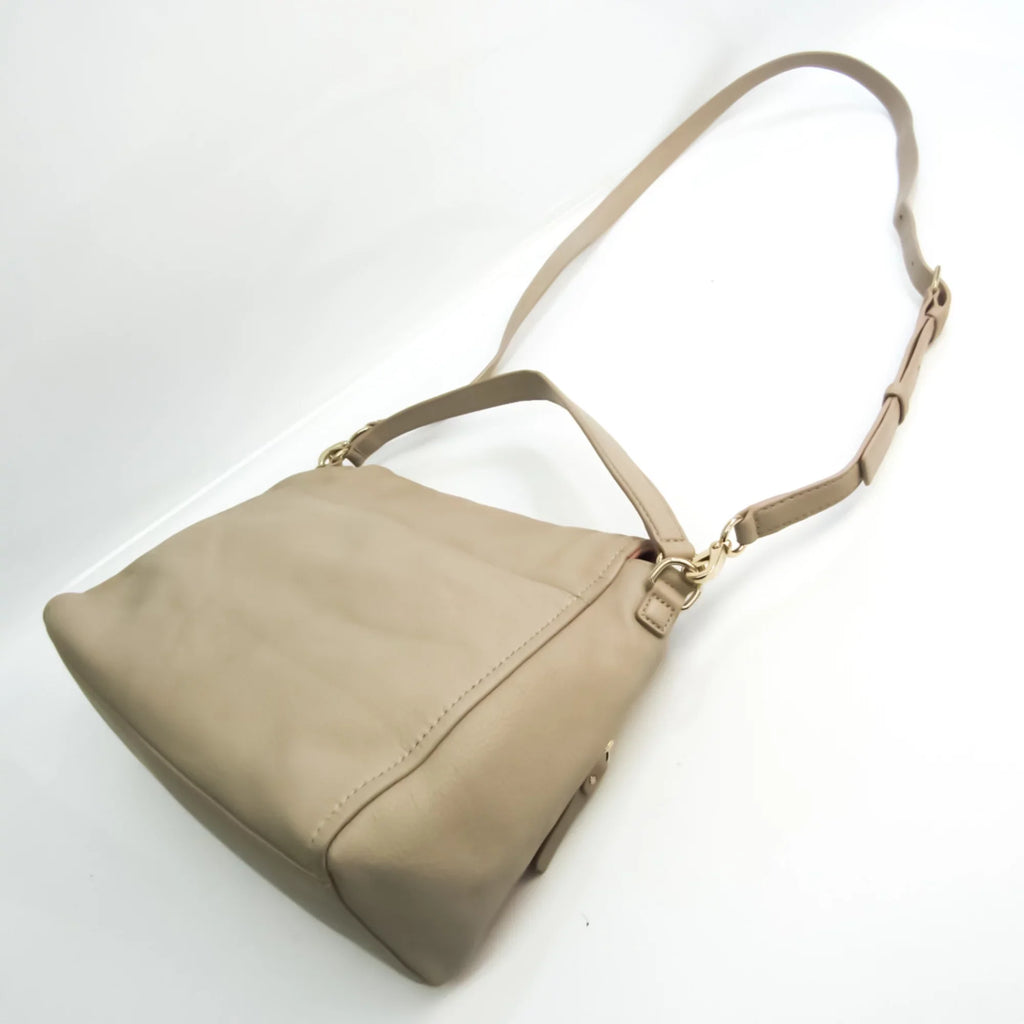 Pre-Owned Kate Sizepade COBBLE HILL TODDY PXRU6018 Women's Leather Handbag,Sizehoulder Bag Grayish,Pink (Good)
