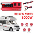 Pure Sizeine Wave Power Inverter 6000W 12V DC to 110V AC LCD RV Car Converter