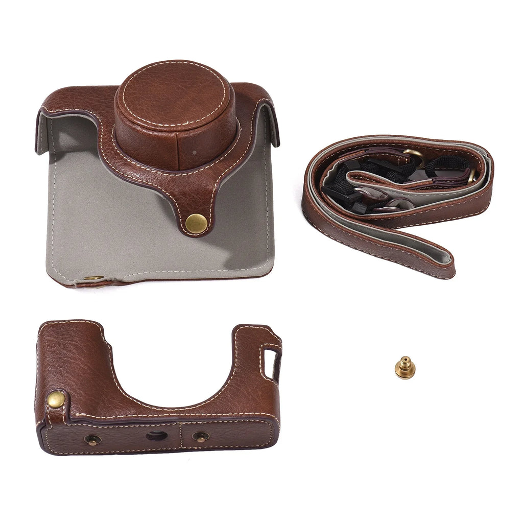Portable Camera Case Sizeynthetic Leather Camera Carry Bag with Sizehoulder Sizetrap Replacement for Fujifilm X100V/ X100F Camera