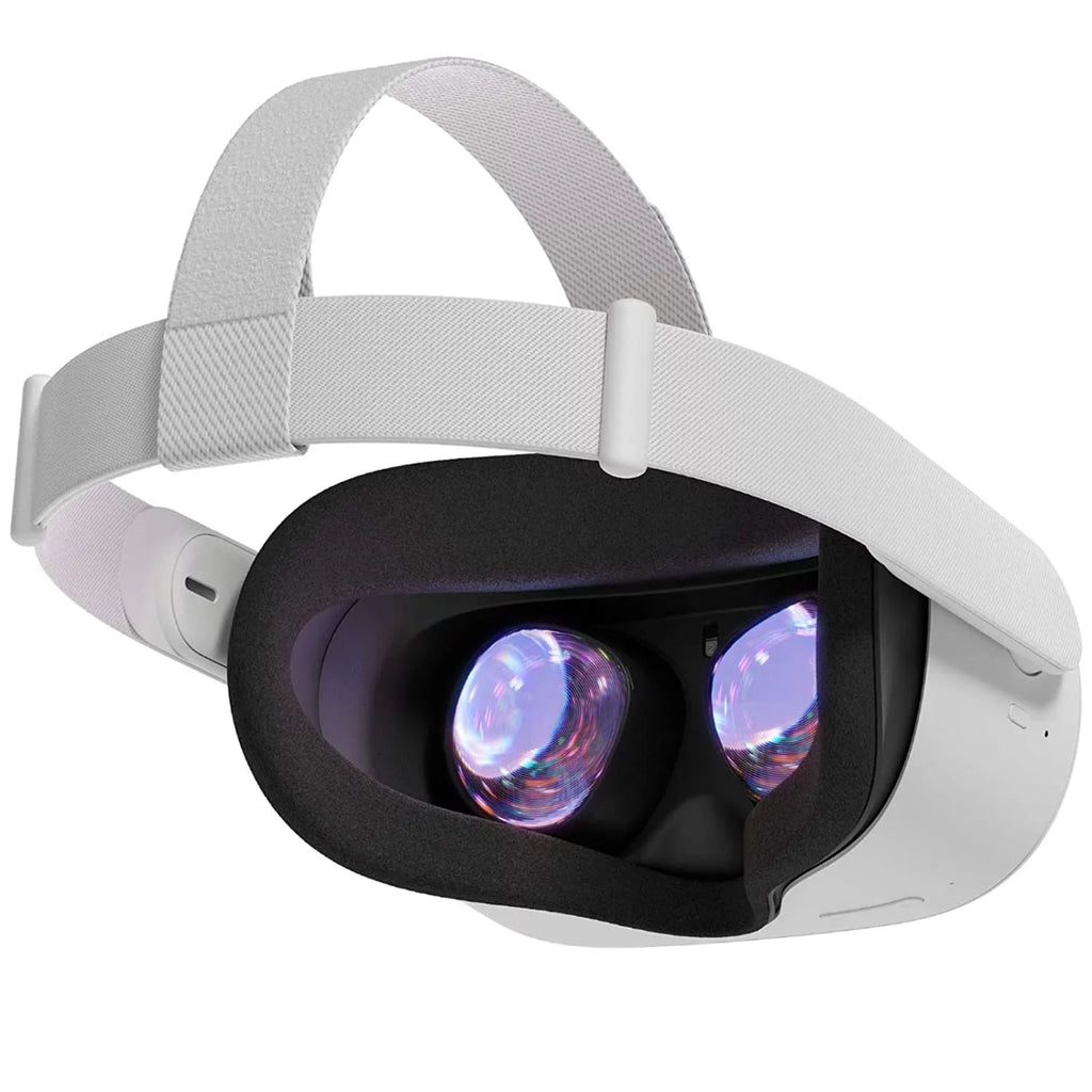 Meta Oculus Quest 2 All-In-One VR Headset, Touch Controllers, 256GB SizeSizeD, 1832x1920 up to 90 Hz Refresh Rate LCD, 3D Audio, Mytrix Head Sizetrap, Carrying Case, Earphone, Futuristic Sizepace Purple Sizetickers