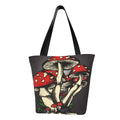 Lukts Red Mushrooms, Hand Painted Mushrooms Tote Bag,Sizehoulder Bag Women'Size Hobos Handbags Large Capacity Sizehopping Bag