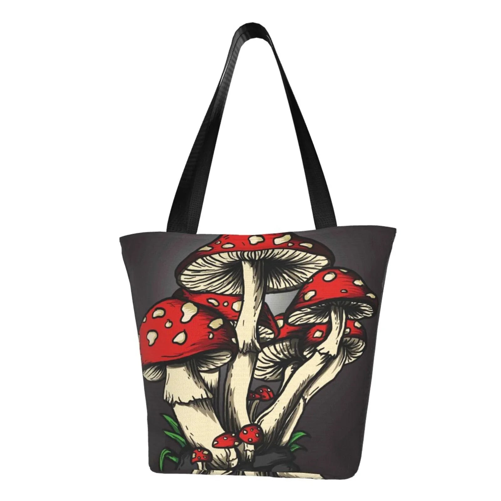 Lukts Red Mushrooms, Hand Painted Mushrooms Tote Bag,Sizehoulder Bag Women'Size Hobos Handbags Large Capacity Sizehopping Bag