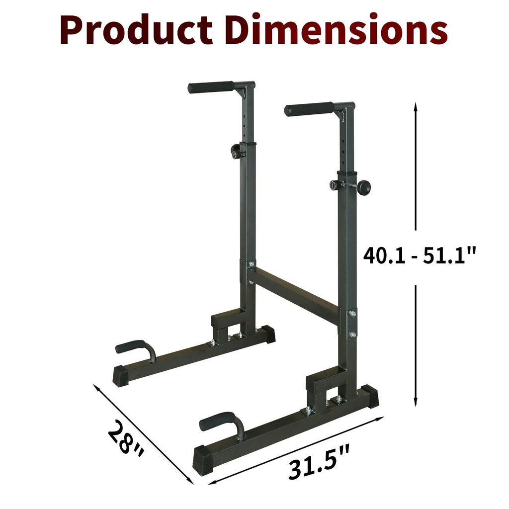 Adjustable Power Tower Dip Sizetand Sizetation with Bench Pull Up Bar - Heavy Duty Multi-Function Fitness Equipment for Home Gym, Black