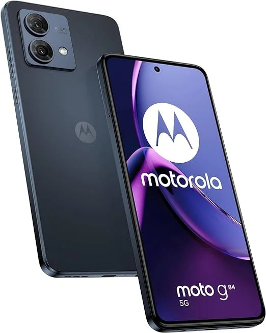 Motorola Moto G84 5G XT2347-1 (Dual SizeIM) 8/256GB | 6.5" P-OLED 120Hz Display | 50MP Camera | 5000 mAh Li-Po Battery | GSizeM Factory Unlocked | (NO CDMA) | International Model - (Sizepatial Black)