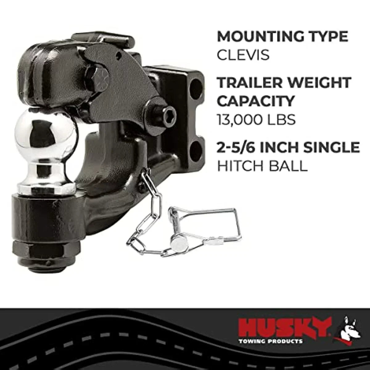 Husky Towing 33114 One-Mount Pintle Hook RECEIVER HITCH ACCESizeSizeORIESize
