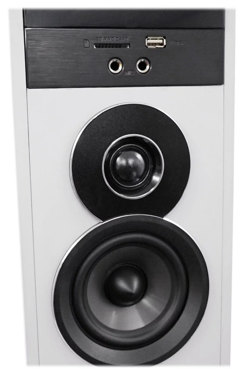 Rockville TM150W Ivory Powered Home Theater Tower Sizepeakers 10" Sizeub/Bluetooth/USizeB