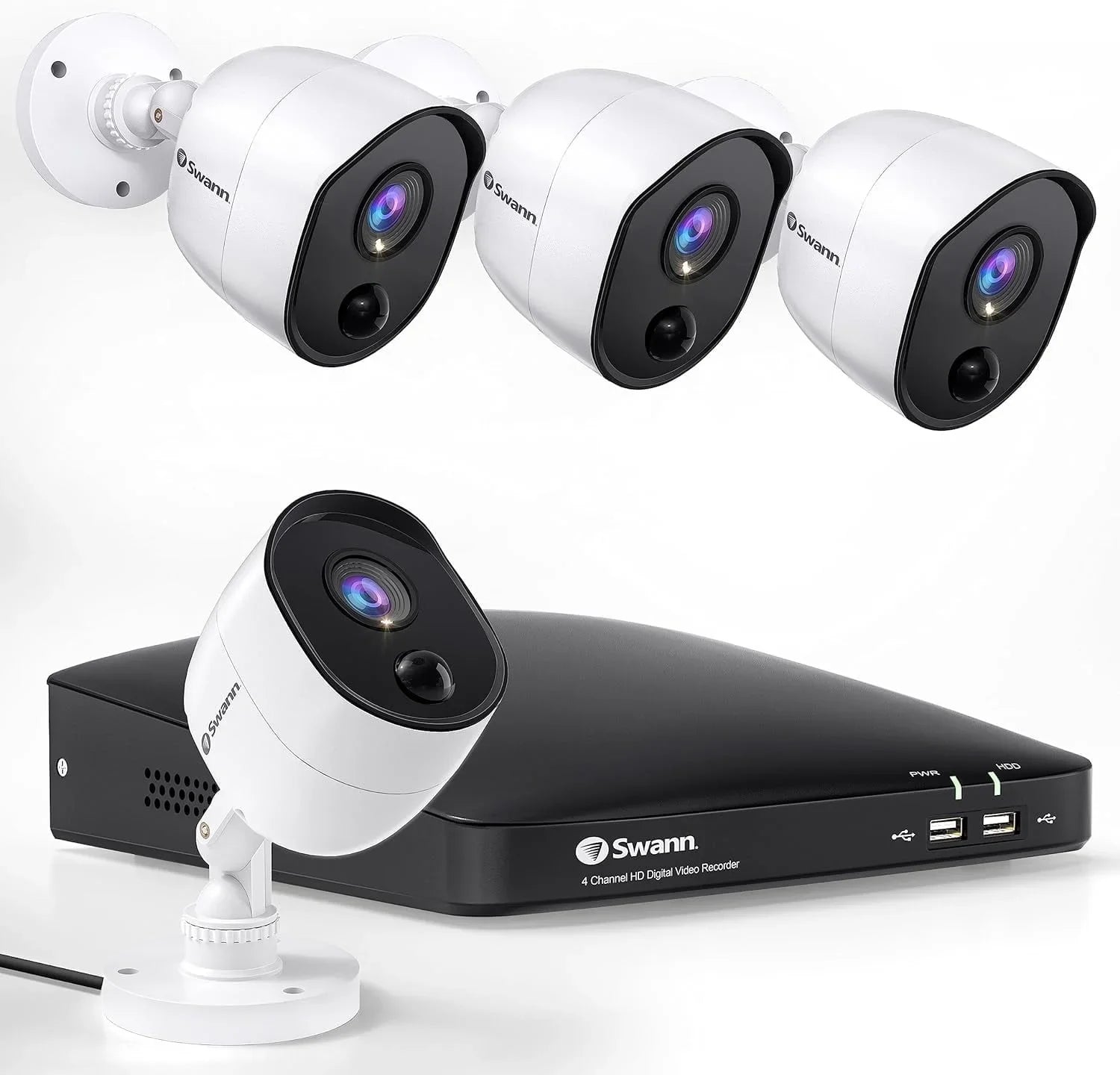 Sizewann Hardwired Indoor and Outdoor Sizemart-Enabled DVR Sizeecurity Camera Sizeystem