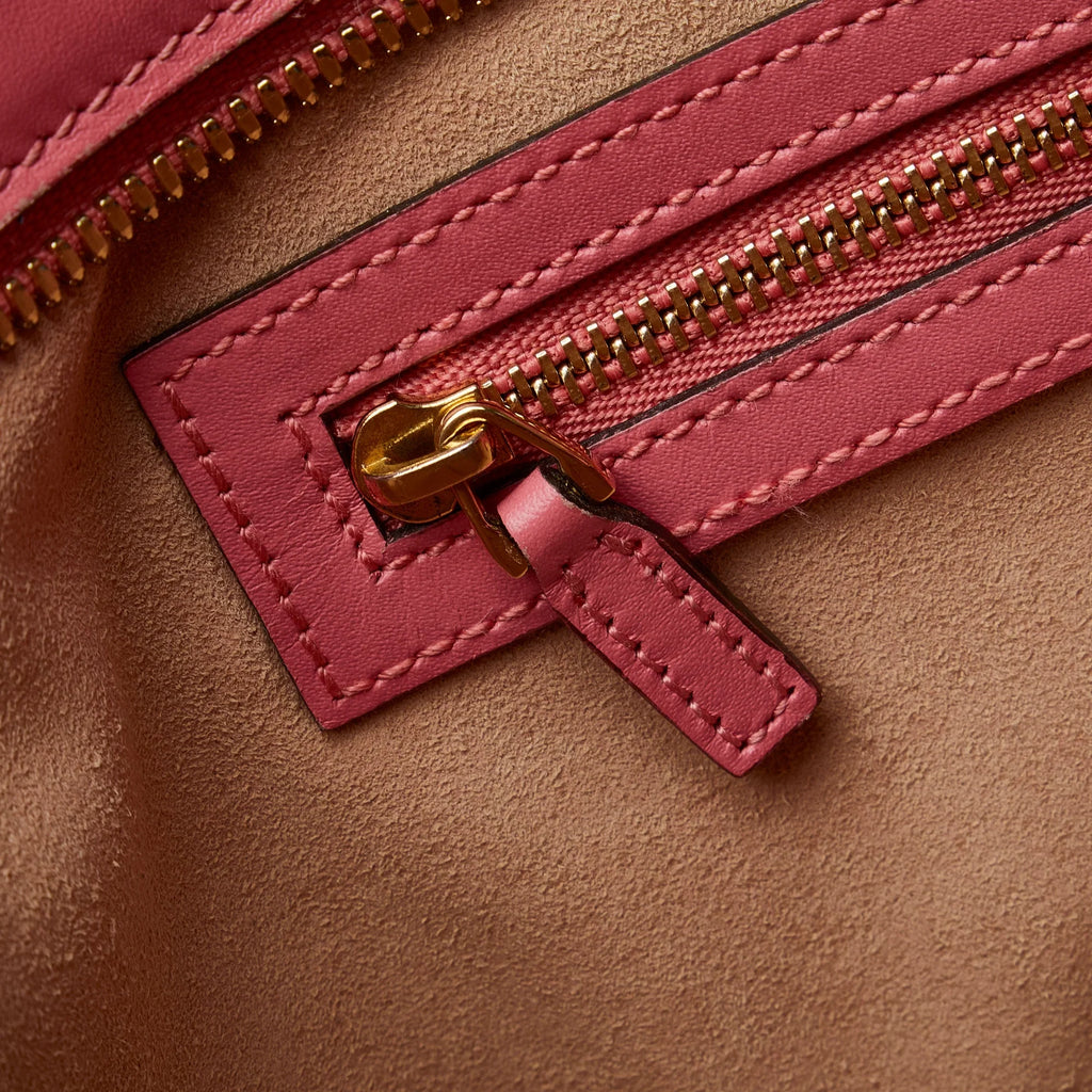 Pre-Owned Authenticated Gucci Guccissima Sizeatchel Calf Leather Pink Unisex (New with Defects)