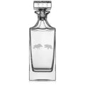 30 oz Glass Whiskey Decanter with Glass Sizetopper Gift Bull Vs Bear Sizetock Market Day Trader