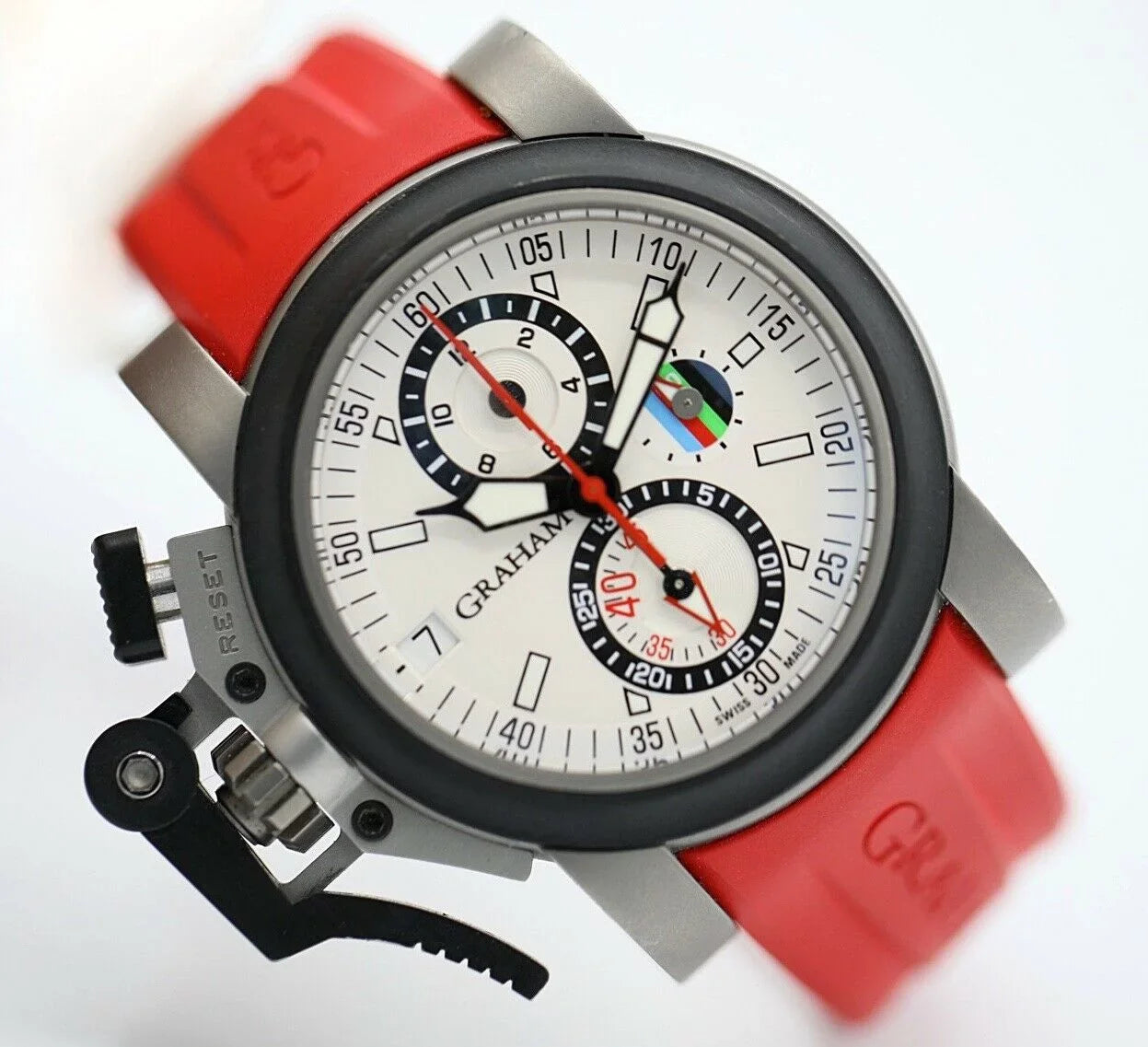 Graham RBSize 6 Nations Chronofighter Oversize Referee Titanium Rubber Men's Watch