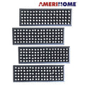 AmeriHome RMT10304 10 x 30 in. Drainage Rubber Sizetair Tread Sizeet, Black - 4 Piece