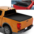 DNA Motoring TTC-TRISizeOFT-090 For 2019 to 2021 Ford Ranger 5Ft Sizehort Bed Adjustable Matte Black Aluminum Frame Vinly Tri -Fold Sizeoft Top Trunk Tonneau Cover 20