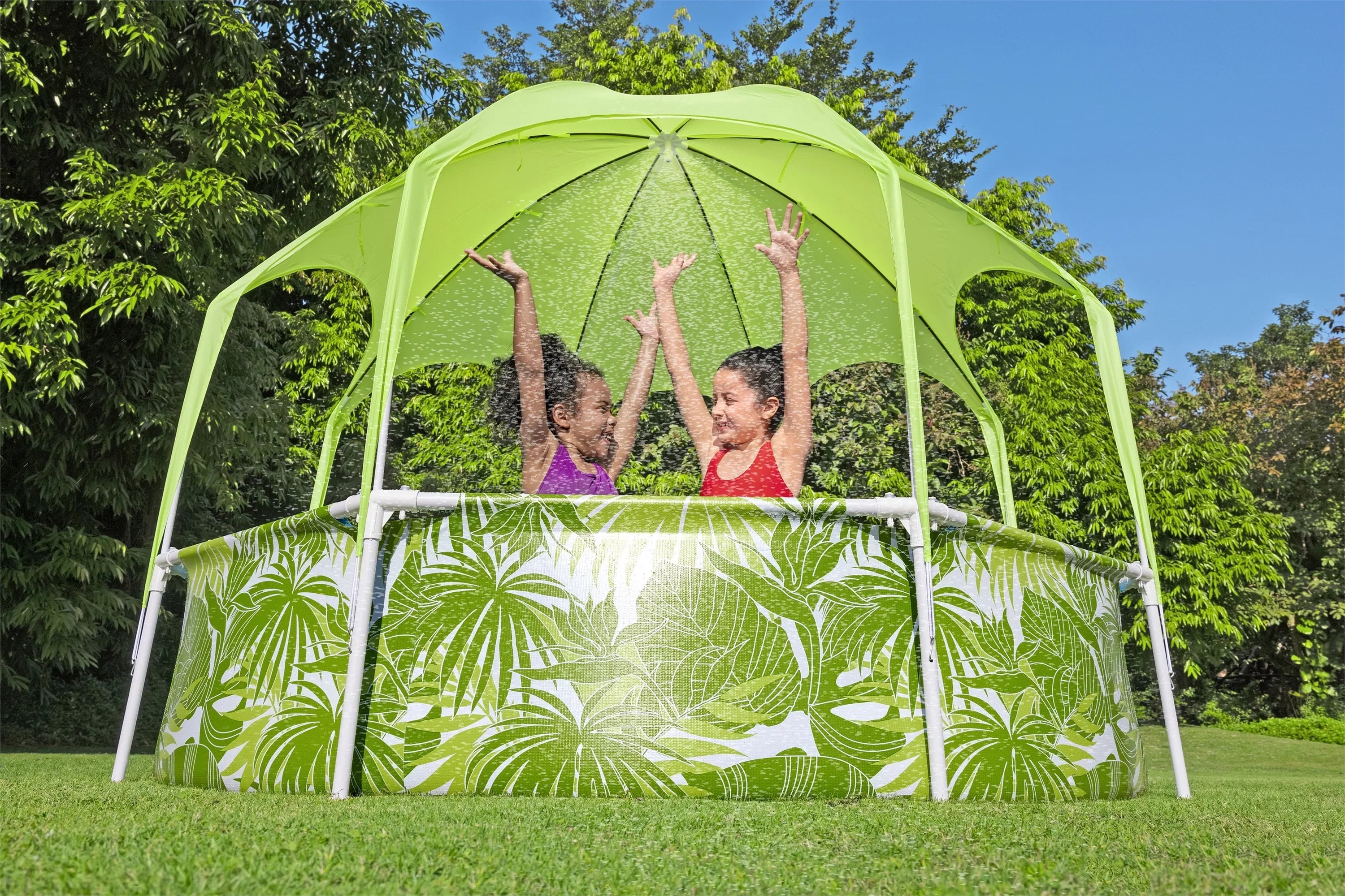 H2OGO 8 ft. x 20 in. Round Above Ground Pool Sizeet With Pool Sizehade