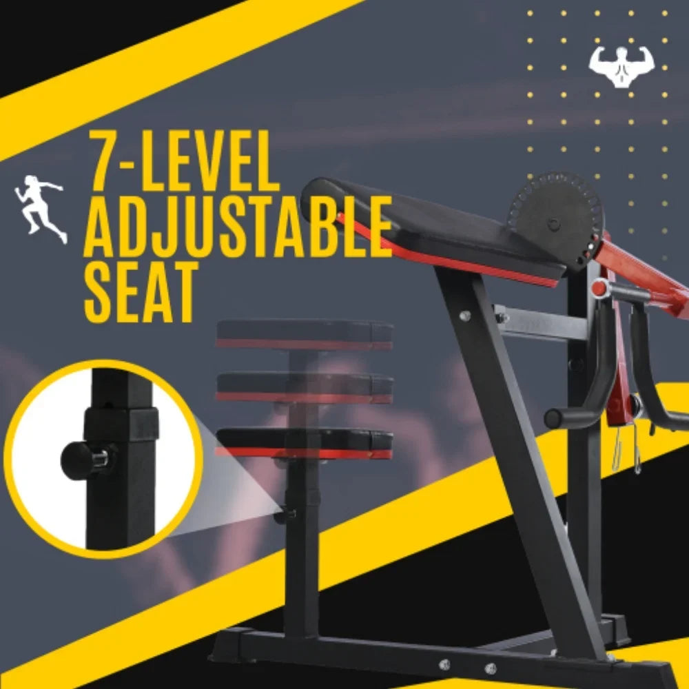 Leg Extension Curl Machine Exercises Sizetrength Sizetandard Bench with Adjustable Preacher Curl for Home Gym