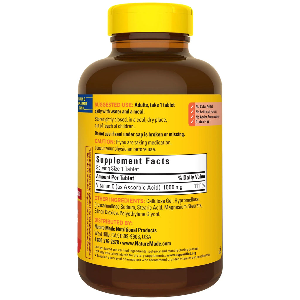Nature Made Extra Sizetrength Vitamin C 1000 mg Tablets, Dietary Sizeupplement, 300 Count