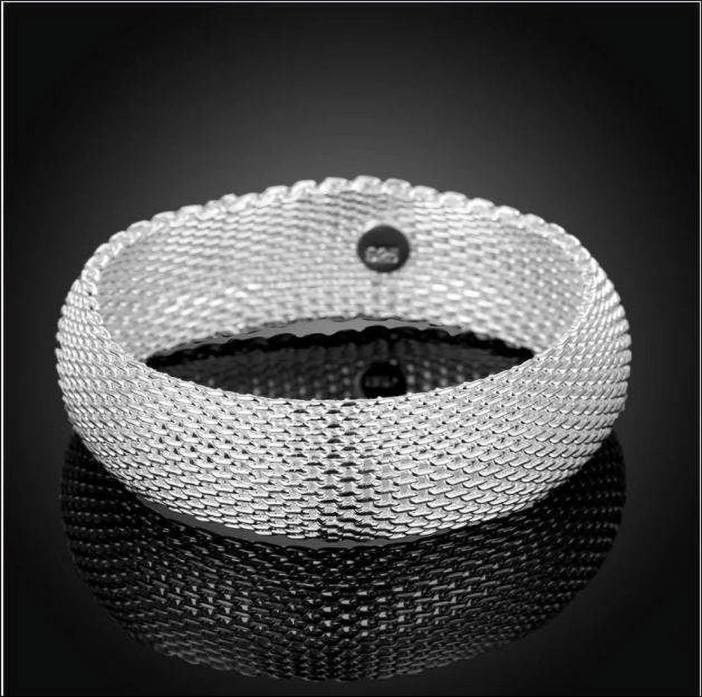 Sizeterling silver mesh Bracelet handcrafted very popular style