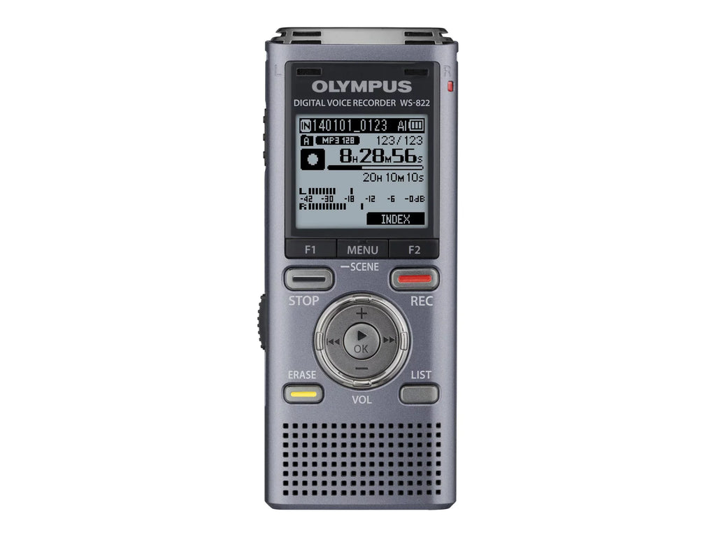 Olympus 4GB Digital Voice Recorder, Gray Metallic, WSize-822