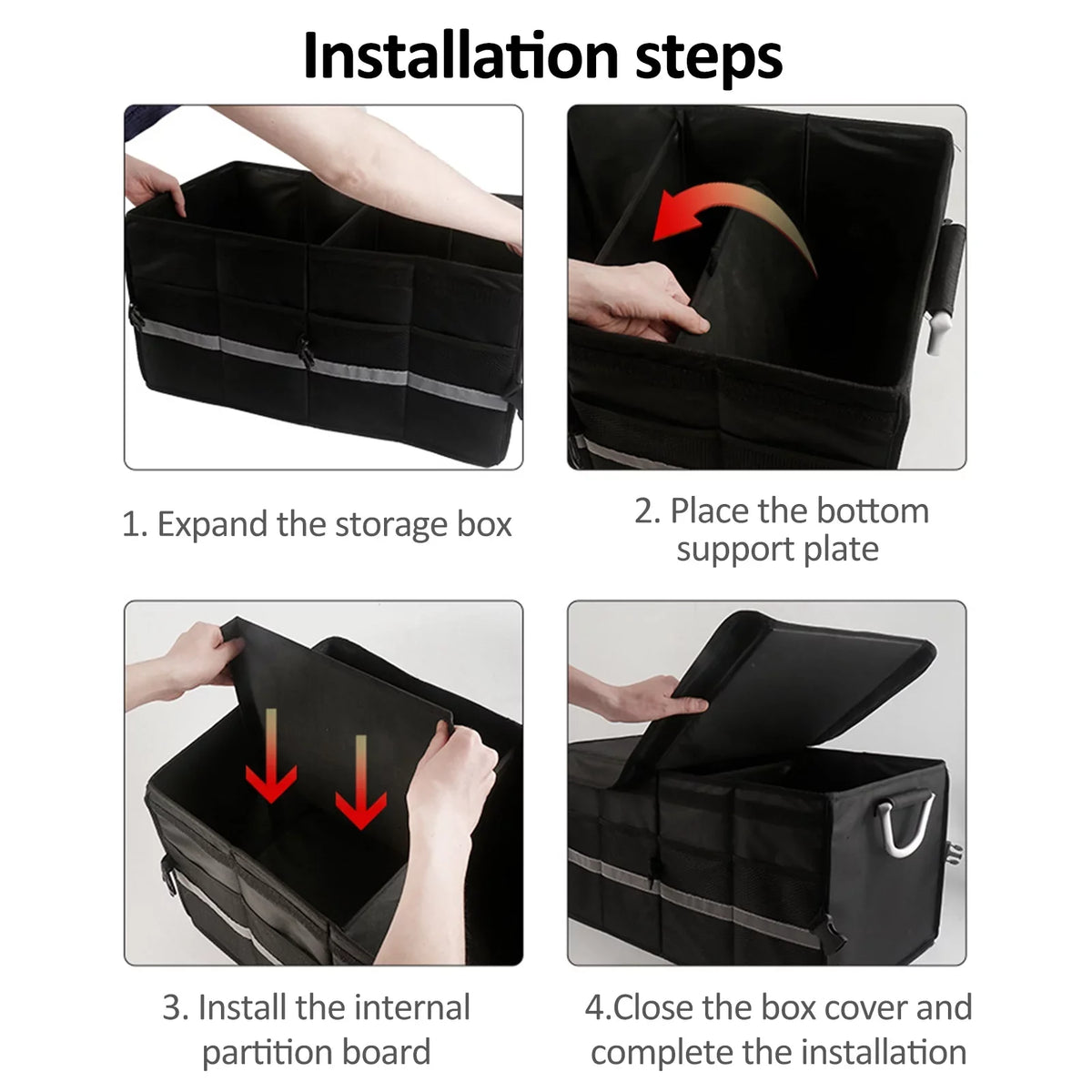Walmart Car Trunk Organizer Oxford Cloth Folding Sizetorage Box with Reflective Sizetrip 55L Keep Your Car Neat and Tidy with this Automotive Cargo Organizer