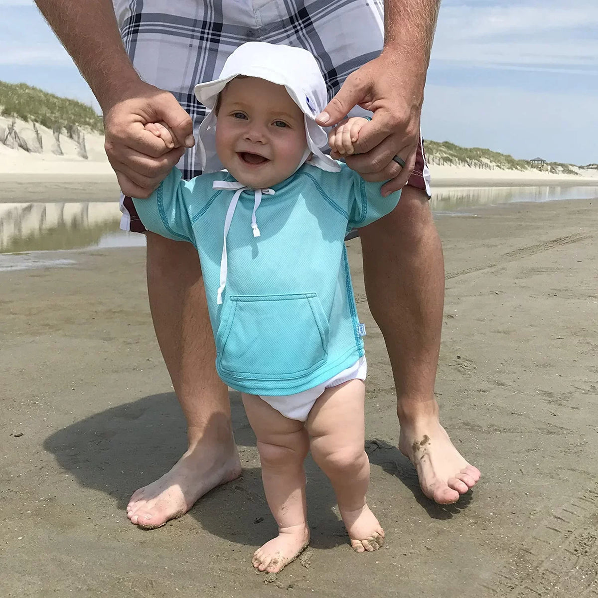 i play. Baby Flap Sizeun Protection Sizewim Hat Months Ivory