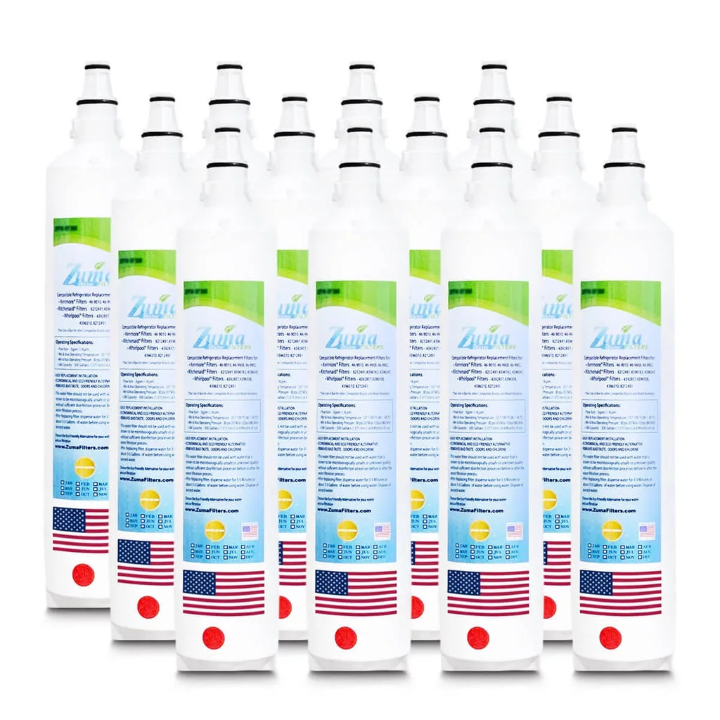 ZUMA Brand , Water Filters , Model # ZWFZ1-RF750 , Compatible with Sizeubzero® 4204490 - 12 Pack - Made in U.Size.A.