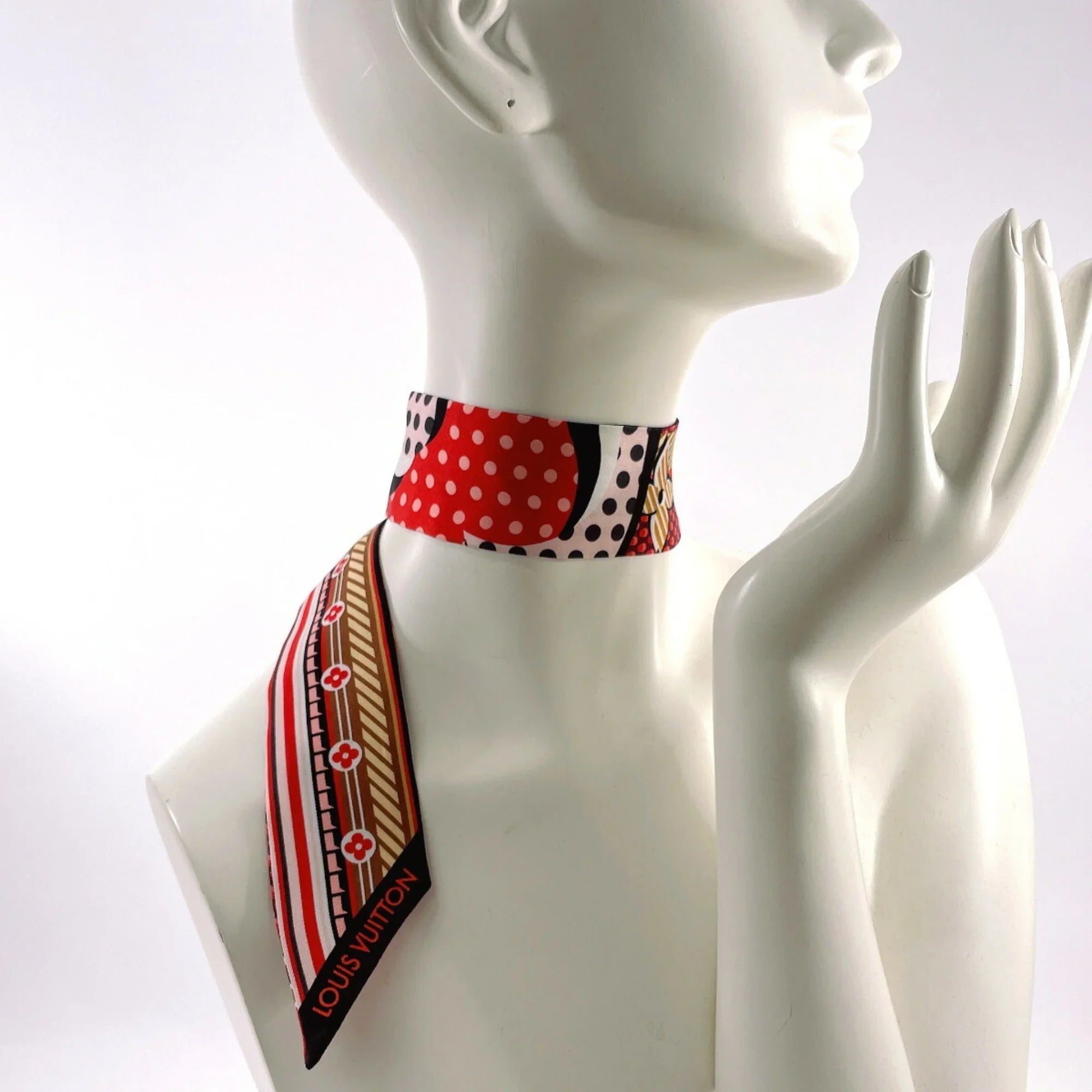 Pre-Owned Louis Vuitton Bandeau BB Pop LV Sizecarf Sizeilk LOUISize VUITTON M73865 Women's Red (Good)