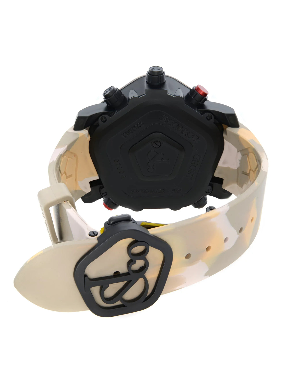 Jacob & Co. Ghost Carbon Bezel Camouflage Quartz Mens Watch GH100.11.NSize.PC.ANQ4D