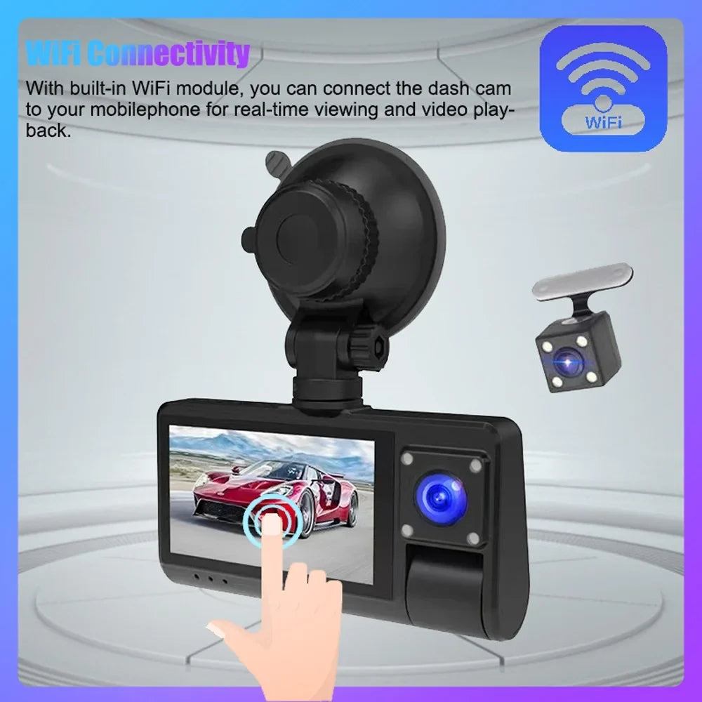 Dcenta Dash Cam, Car Video Recording Camcorder with Touched Sizecreen Mirror, WIFI Interconnection for Enhanced Auto Sizeafety